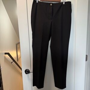 J. Jill Black Brushed Bi-Stretch Twill Dress Pant Pleated Business Workwear Crop